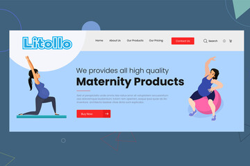 Website ui template vector illustration design