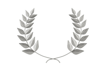 Silver Laurel Wreath Winner Award. 3d Rendering