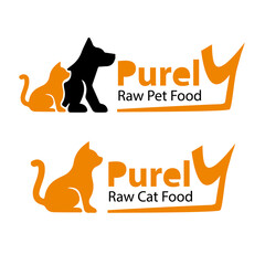Cat and Dog vector logo illustration design