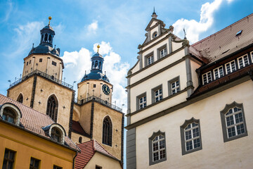Fototapeta na wymiar old town of Wittenberg in Germany