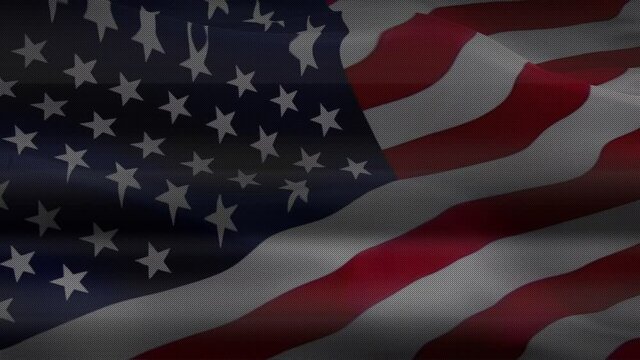 United States of America waving flag video gradient background. Independence Day Flag 4th July. USA flag for Independence Day, 4th of july US American Flag Waving 1080p Full HD footage. USA America fl