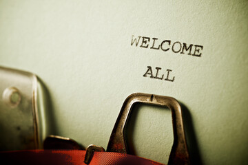 Welcome all concept view