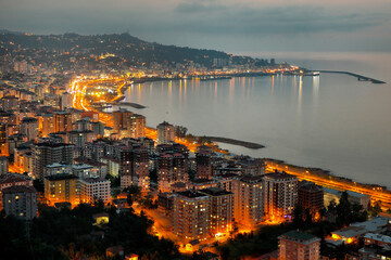 Obraz premium Black Sea, Rize Central Sunset, Turkey, Rize Landscape Central Sunset, Turkey, View