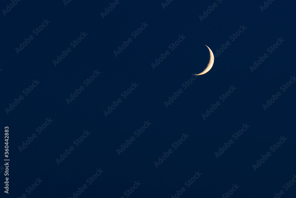 Canvas Prints sky background with crescent or half moon