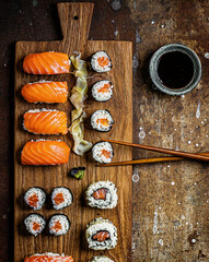 Obraz na płótnie Canvas Sushi Variationen Lachs
