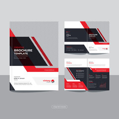 Bi-fold brochure design template for  Corporate, Business, Advertising, Marketing, Agency, Annual report cover, flyer, magazine and Internet business with professional, modern, minimal and abstract