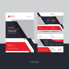 Bi-fold brochure design template for  Corporate, Business, Advertising, Marketing, Agency, Annual report cover, flyer, magazine and Internet business with professional, modern, minimal and abstract