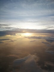 Sunrise clouds in the sky