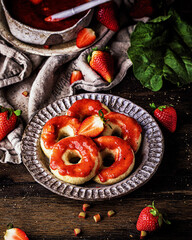 Erdbeeren Donuts