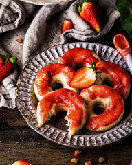 Erdbeeren Donuts
