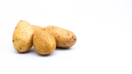 Potato on white background
