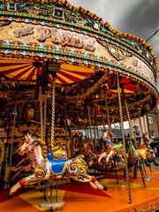 merry go round carousel near the Cutty Sark in Greenwich, London