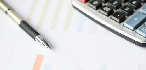 Analysis of the financial report. Business and finance concept