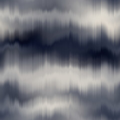 Blurry gradient glitch abstract artistic texture background. Wavy irregular bleeding dye seamless pattern. Digital indigo ombre distorted all over print. Variegated modern cloudy graphic backdrop.  © Limolida Studio