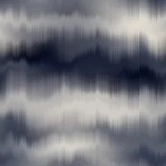 Dekokissen Blurry gradient glitch abstract artistic texture background. Wavy irregular bleeding dye seamless pattern. Digital indigo ombre distorted all over print. Variegated modern cloudy graphic backdrop.  © Limolida Studio