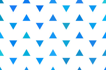 Small blue triangles on a white background.