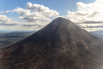 View of an active volcano