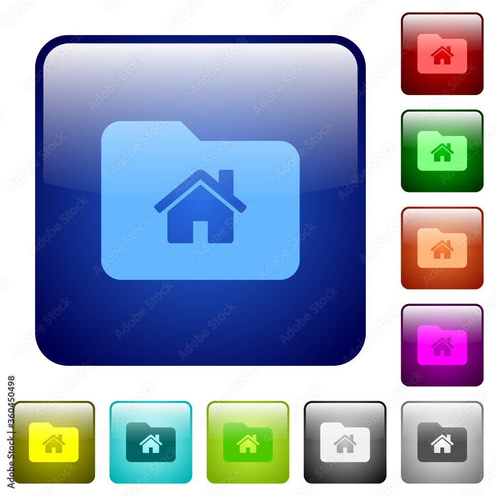 Poster home folder color square buttons