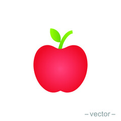 Apple vector, back to school gradient style icon. Eps 10.