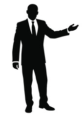 Businessman in black and white style stock illustration
