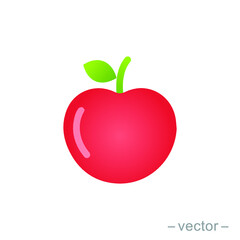Apple vector, back to school gradient style icon. Eps 10.
