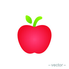 Apple vector, back to school gradient style icon. Eps 10.