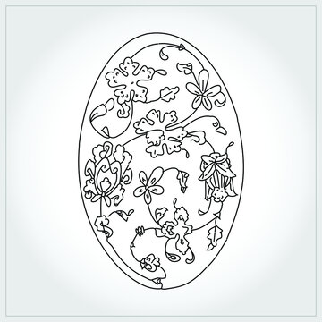 Vector Traditional Floral Ornament in Turkish Style. Editable Stroke. Oriental Illustration. Floral decorative element.