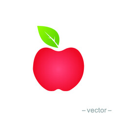 Apple vector, back to school gradient style icon. Eps 10.