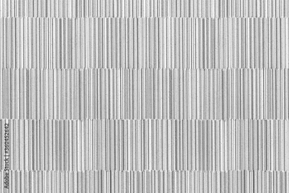 Wall mural Modern white stone wall with stripes texture and seamless background