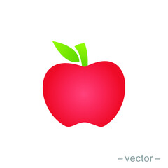 Apple vector, back to school gradient style icon. Eps 10.