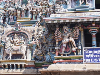 Beautiful temple "Meenakshi Amman Temple, Madurai, Tamil Nadu, South India, India