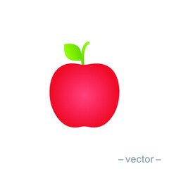 Apple vector, back to school gradient style icon. Eps 10.