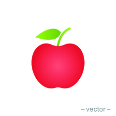 Apple vector, back to school gradient style icon. Eps 10.