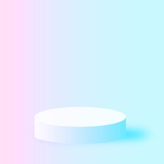 Podium Scene with colorful background, winner pedestal