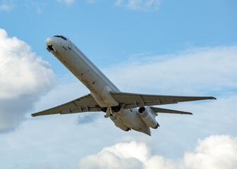 White plane in the sky