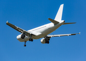 White plane in the sky