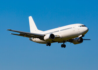 White plane in the sky