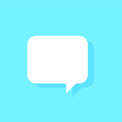 White bubbles for speech on an blue background. Vector stock. EPS 10