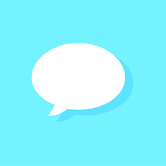 White bubbles for speech on an blue background. Vector stock. EPS 10