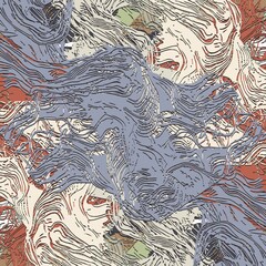 Abstract background. Psychedelic texture of brush strokes of colored paint of blurred lines and spots of different shapes and sizes