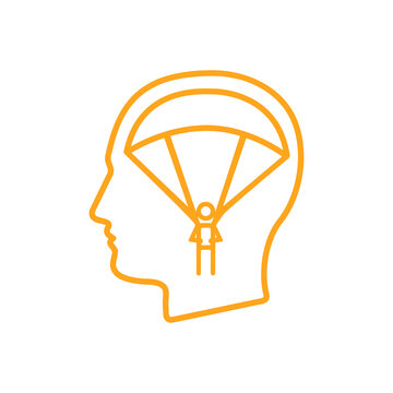 Creative Design Thinking of Paragliding Logo/Icon. It's also presenting about to thinking in extremely.