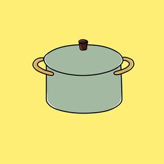 vector illustration modern flat design pan