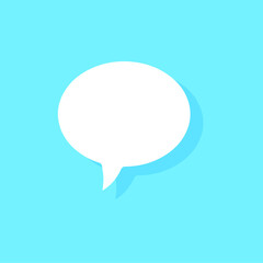 White bubbles for speech on an blue background. Vector stock. EPS 10