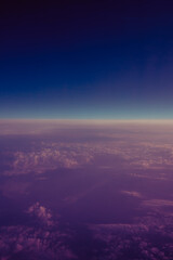 Fototapeta premium the magical light seen from a height in space