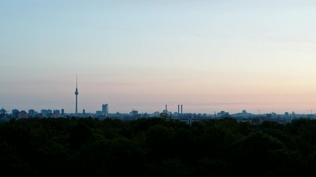 Television Tower and cityscape at dusk, Berlin, Germany
