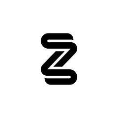 Thick Rounded Line Letter Logotype Z