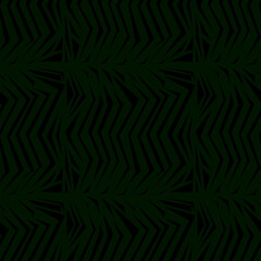 seamless black and green pattern with abstract shapes. vector illustration