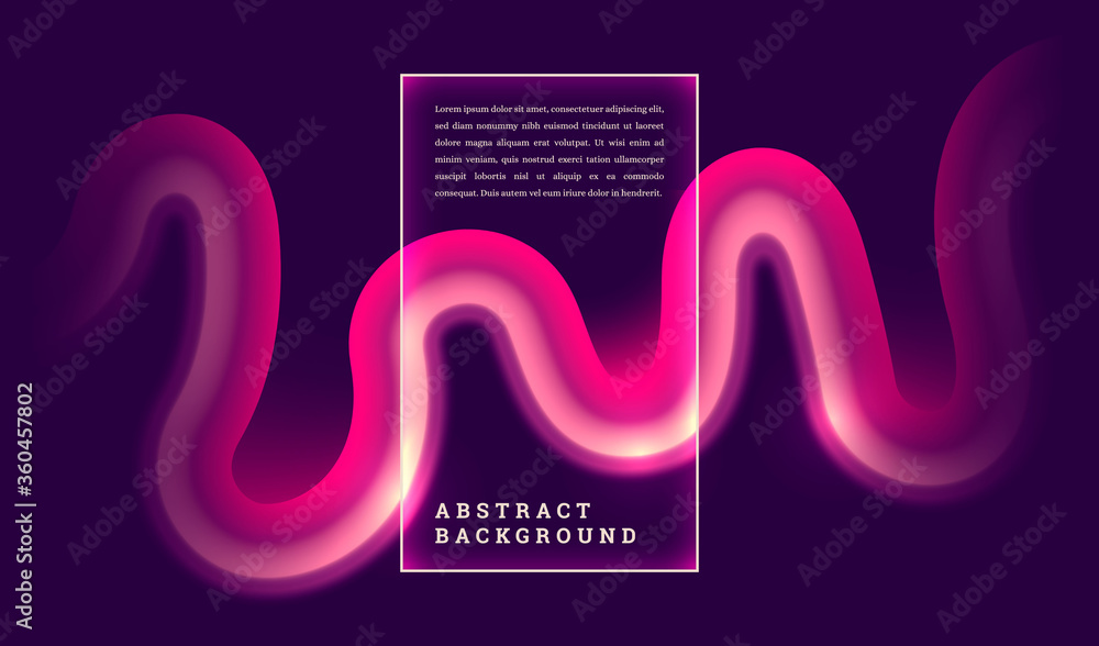 Poster minimalist abstract background design with curved shape in pink and purple color palette. vector ill