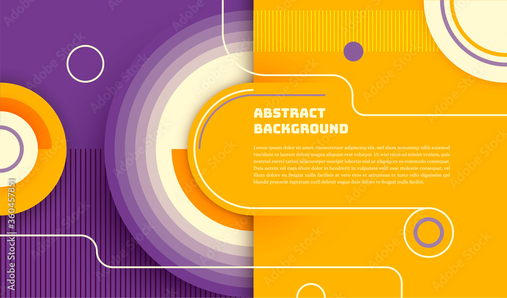Poster abstract style technology background design with circles and rounded shapes. vector illustration.