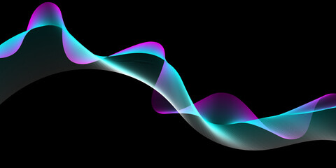 Wave of the many colored lines. Abstract wavy stripes on a white background isolated. Creative line art. Vector illustration EPS 10. Design elements created using the Blend Tool. Curved smooth tape